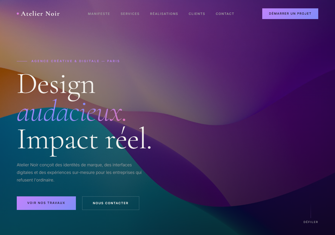 Template Signature — Agence créative