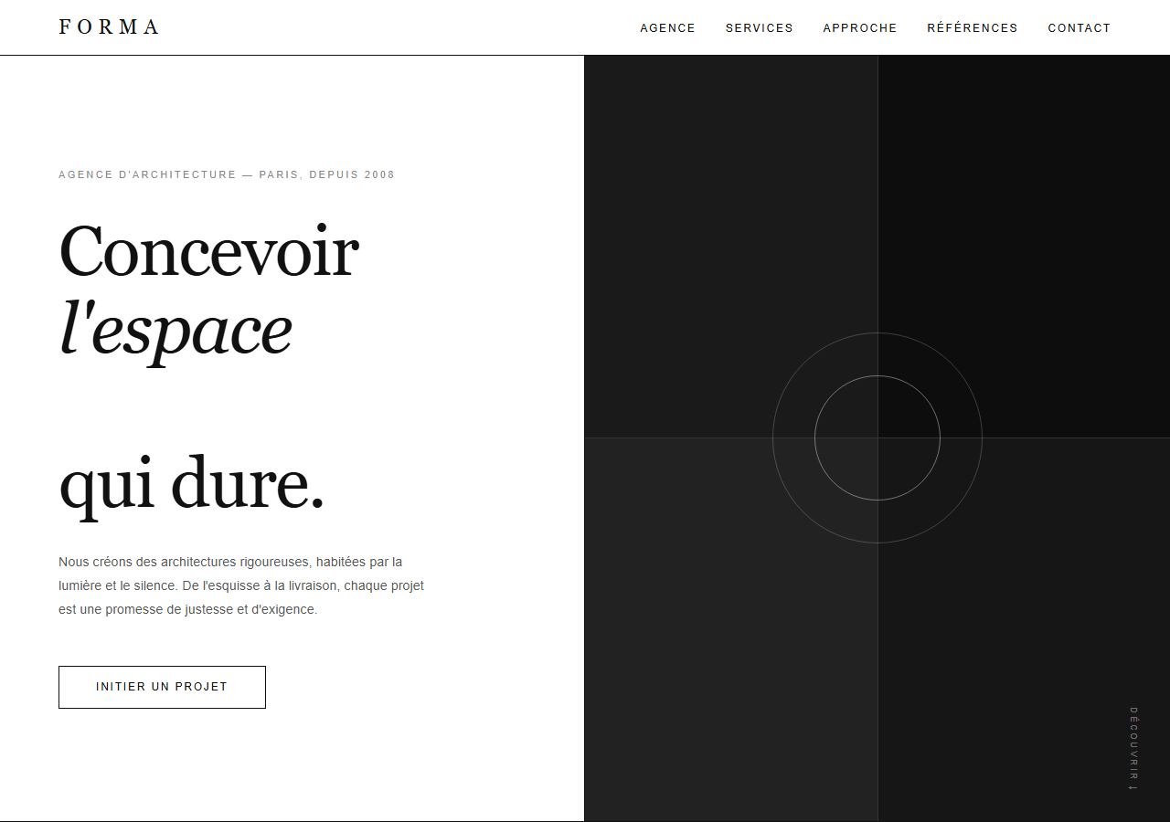 Template — Agence d'architecture