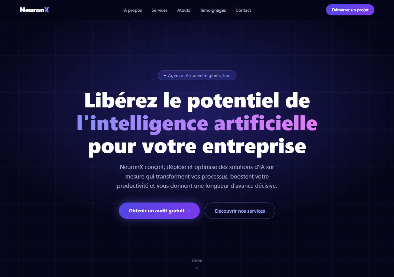 Template — Agence d'intelligence artificielle