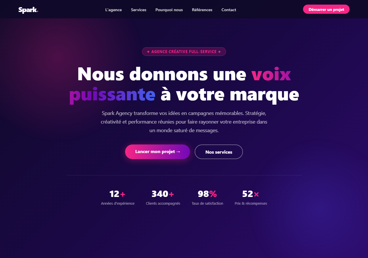 Template — Agence de communication