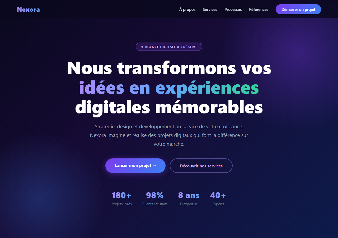 Template — Agence digitale