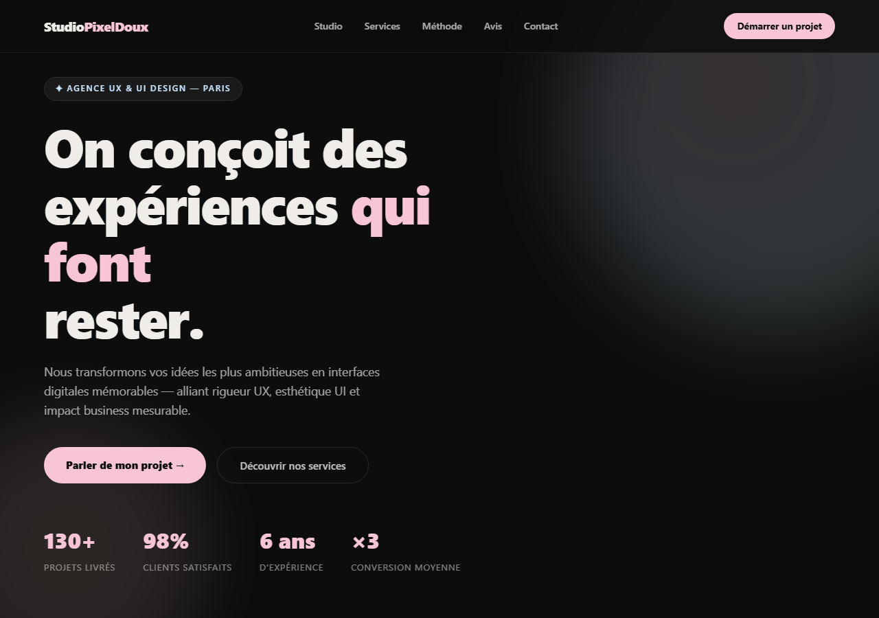 Template — Agence UX & UI design