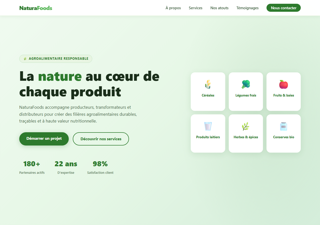 Template — Agroalimentaire