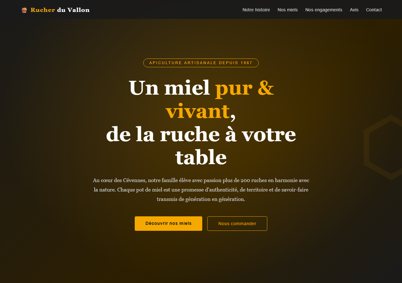 Template — Apiculteur & miel