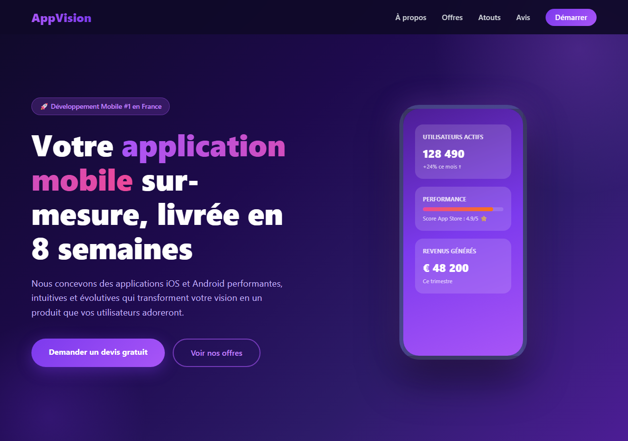 Template — Application mobile