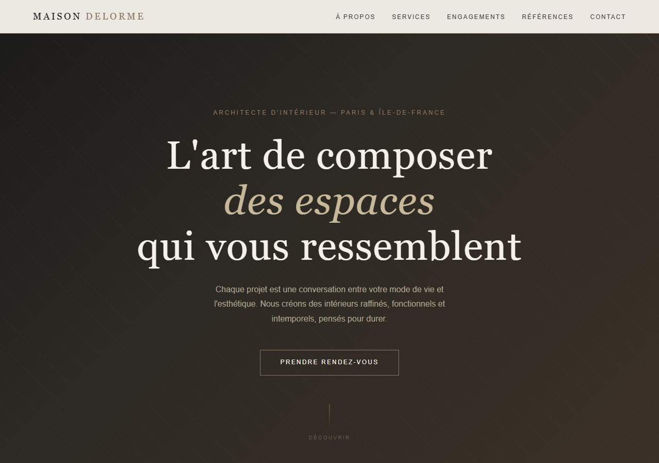 Template — Architecte d'intérieur