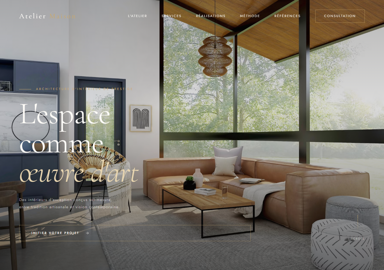 Template Signature — Architecte d'intérieur de luxe