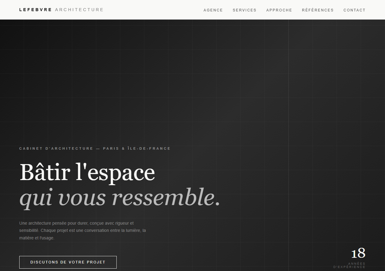 Template — Architecte