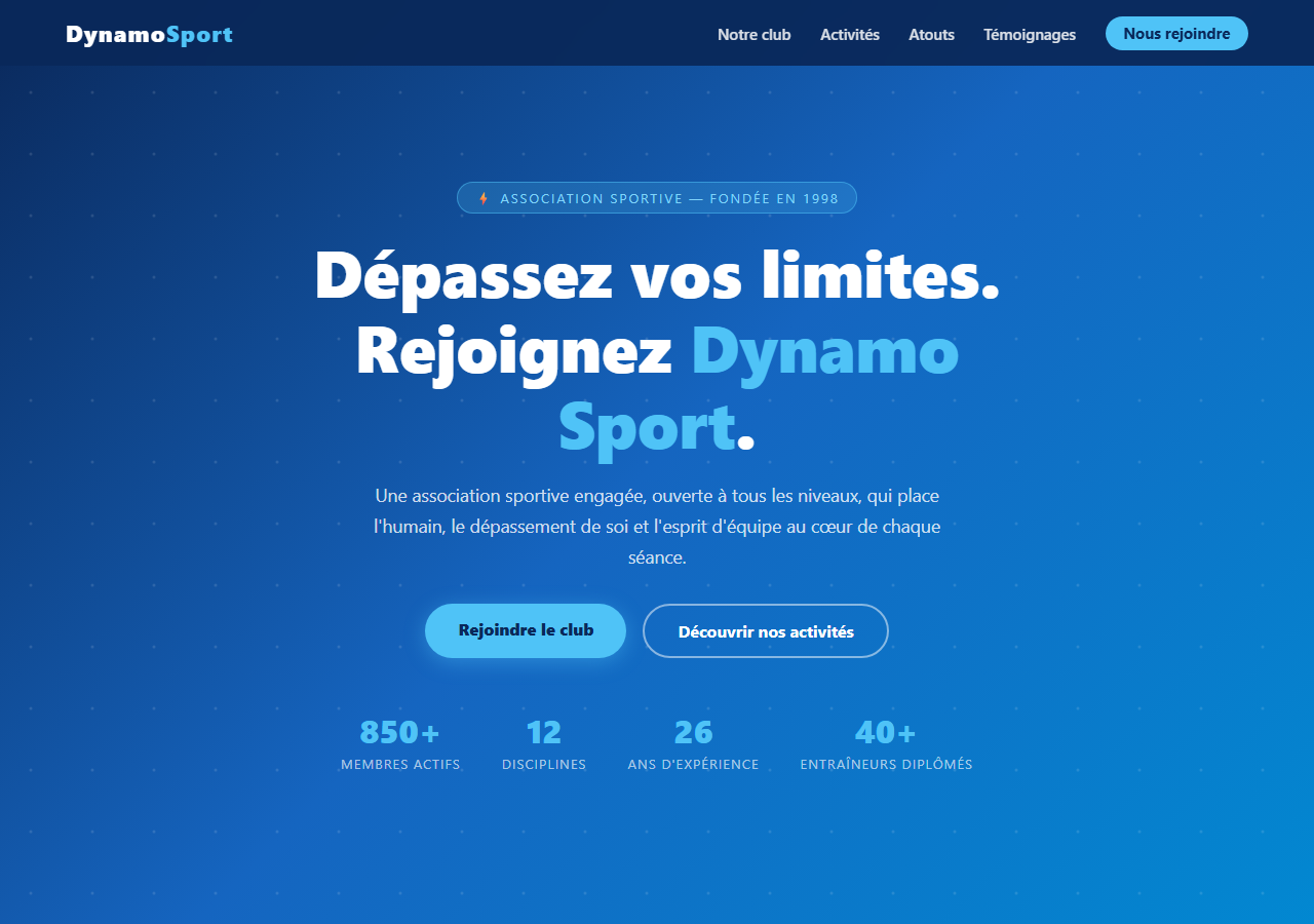 Template — Association sportive