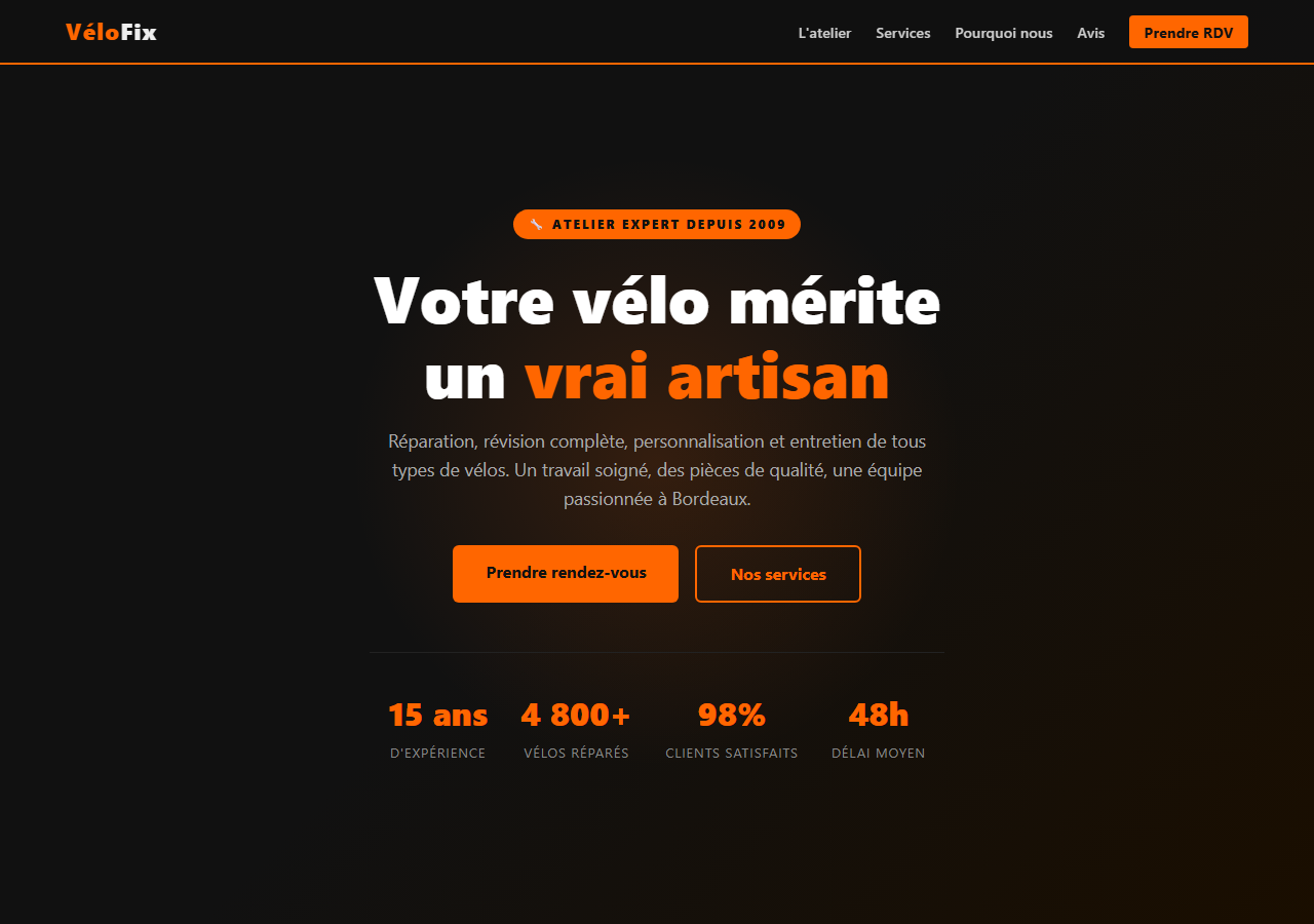 Template — Atelier de réparation vélo