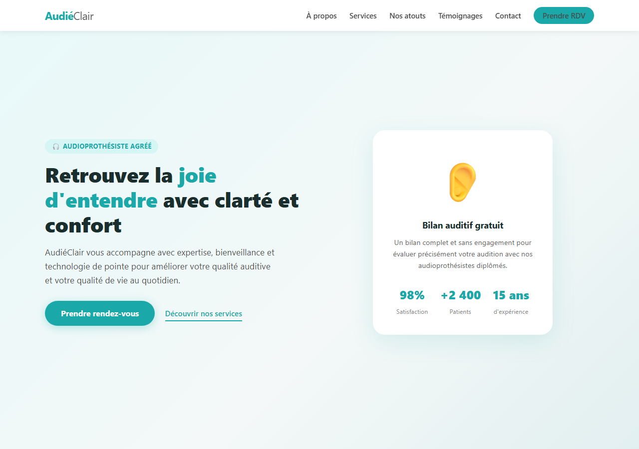 Template — Audioprothésiste