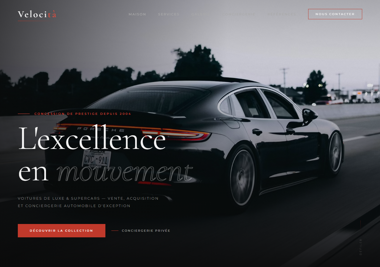 Template Signature — Automobile de prestige