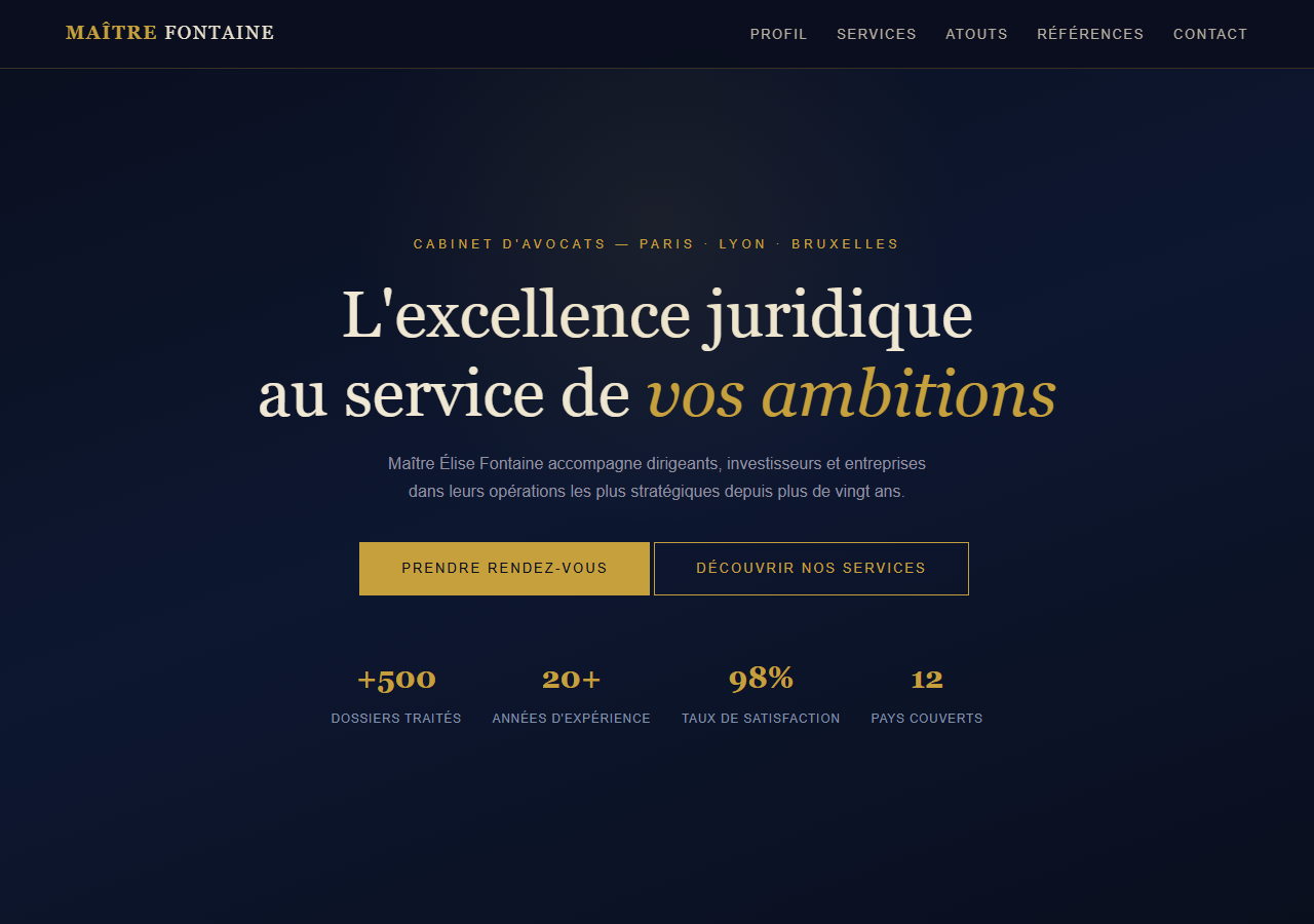 Template — Avocat d'affaires