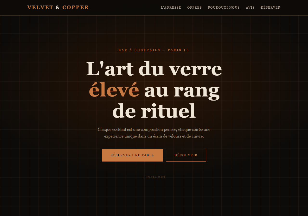 Template — Bar à cocktails