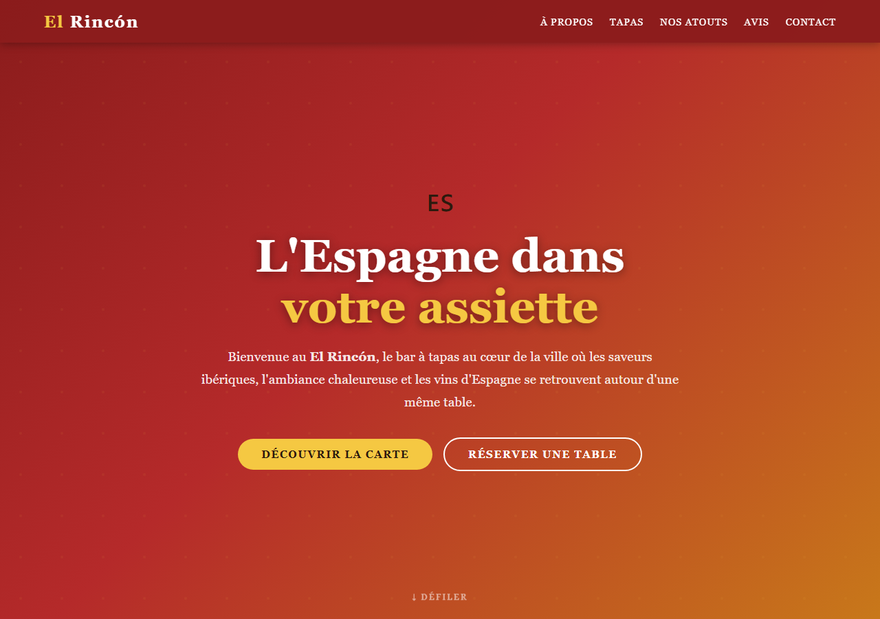 Template — Bar à tapas espagnol