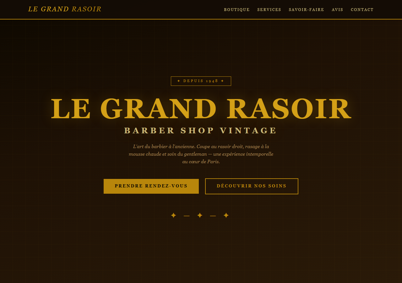Template — Barber shop vintage