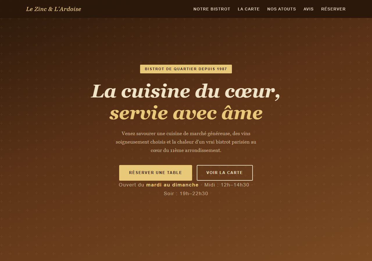 Template — Bistrot de quartier