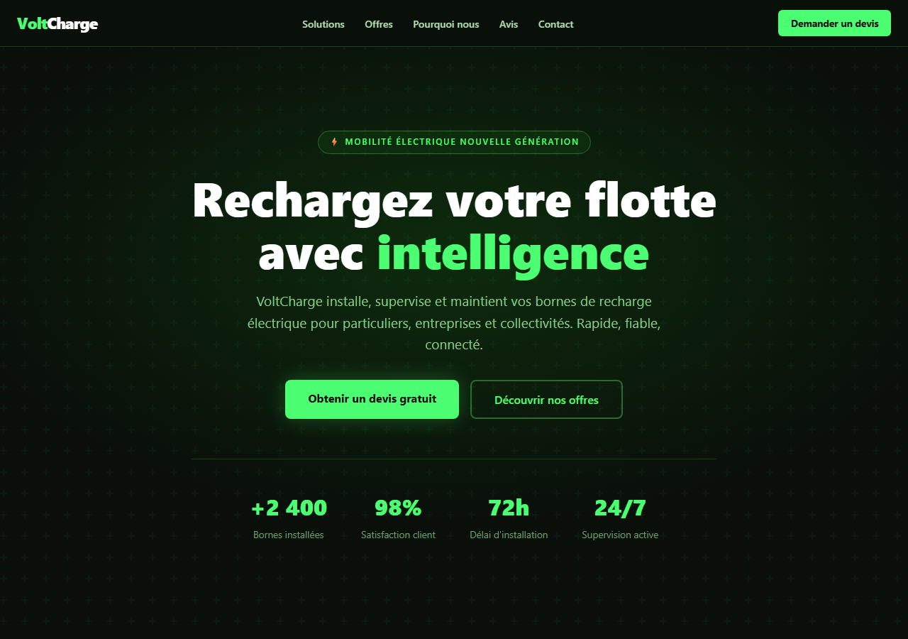 Template — Borne de recharge électrique
