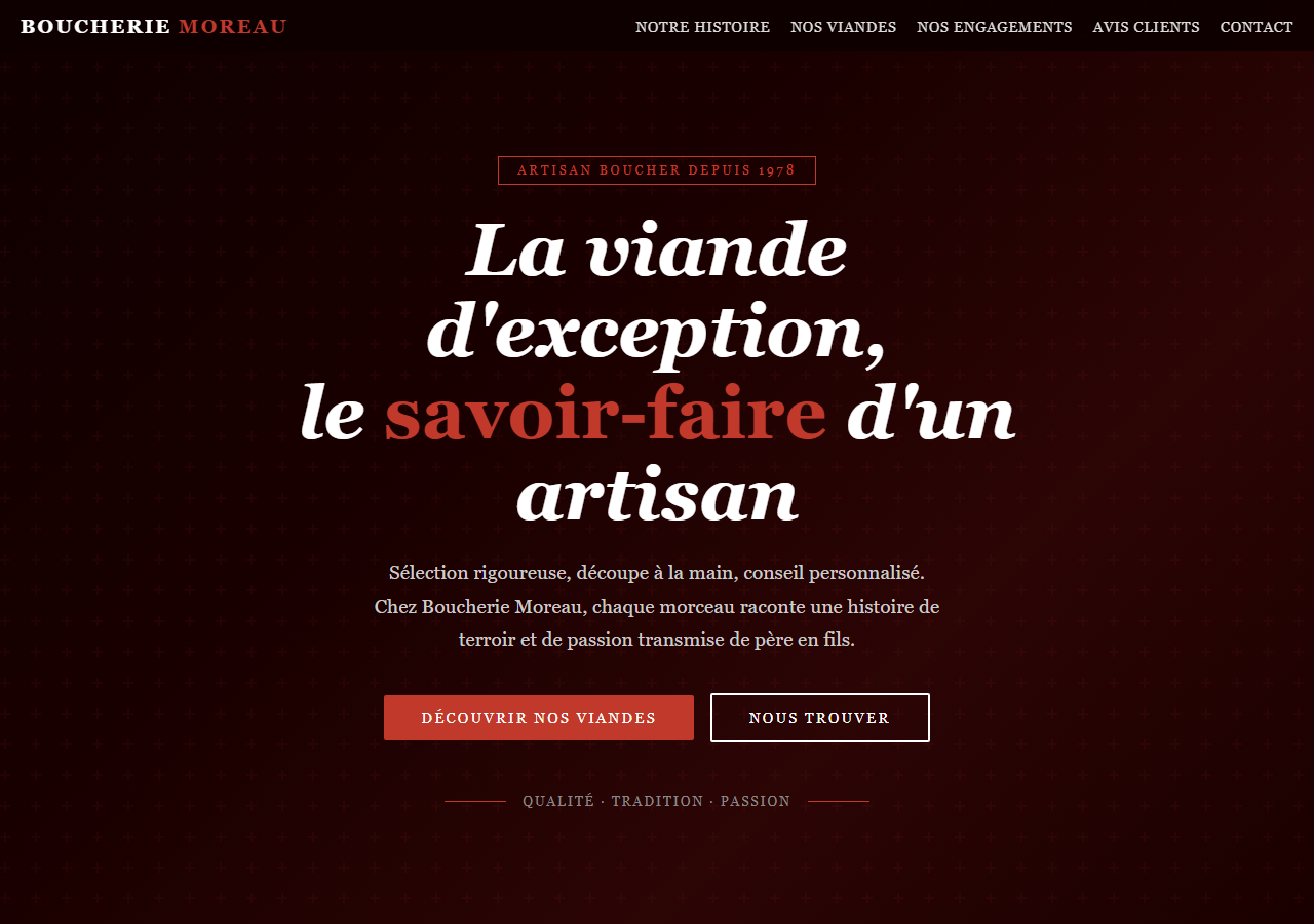 Template — Boucherie artisanale