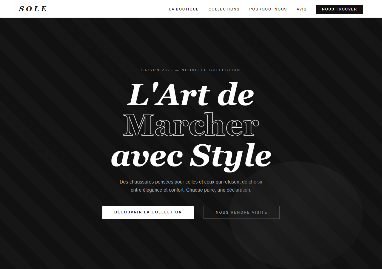 Template — Boutique de chaussures