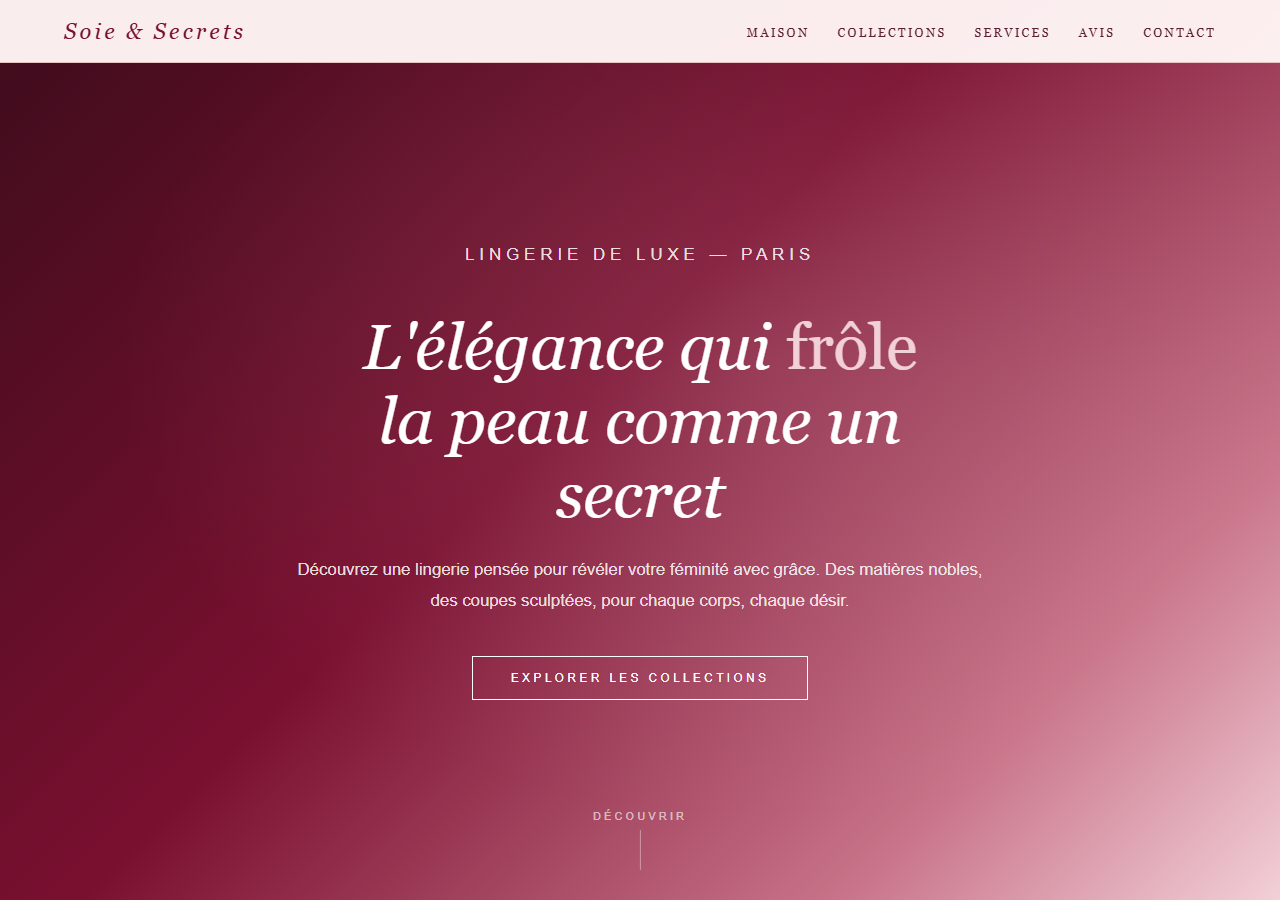 Template — Boutique de lingerie