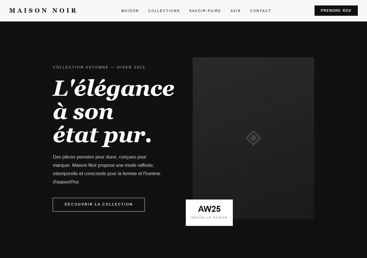 Template — Boutique de mode