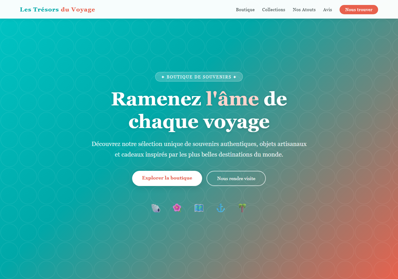 Template — Boutique de souvenirs