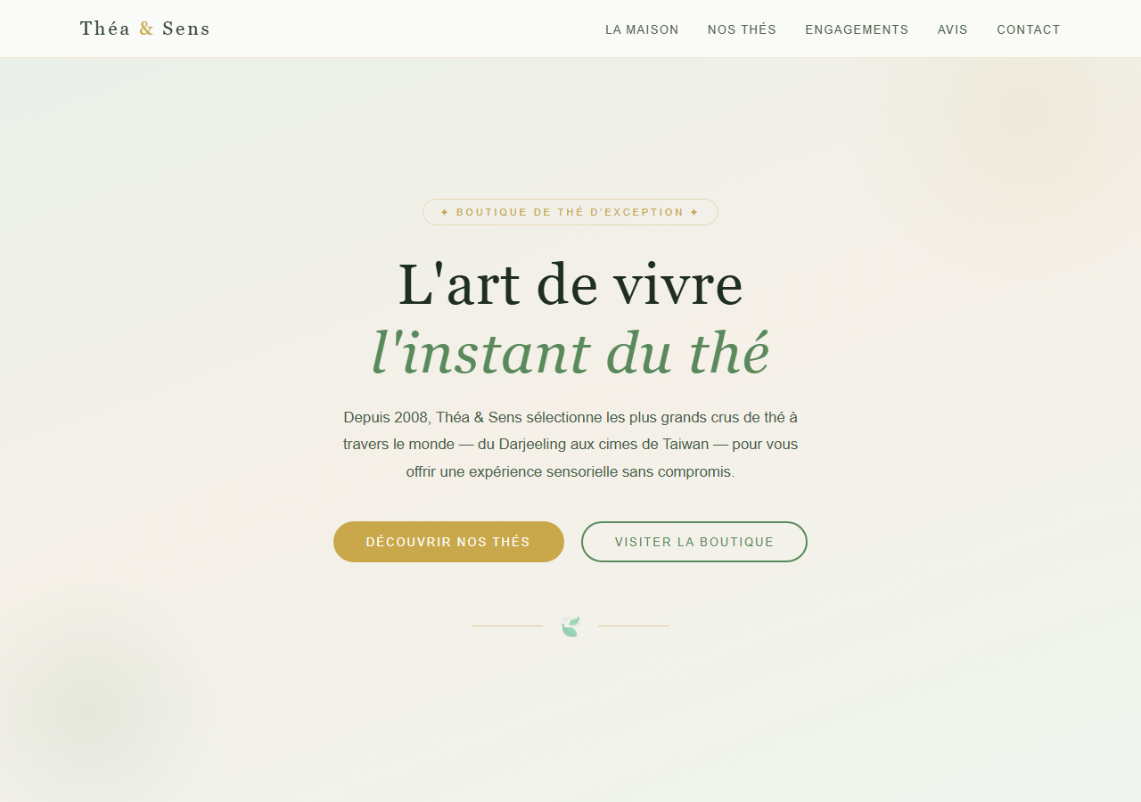 Template — Boutique de thé