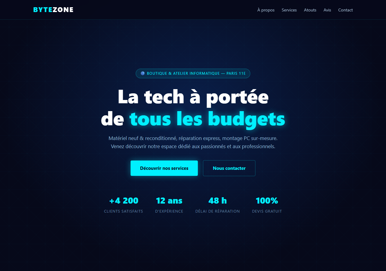 Template — Boutique informatique