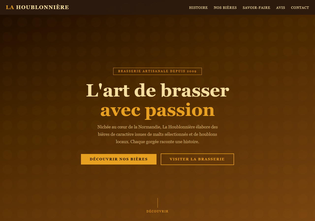Template — Brasserie artisanale