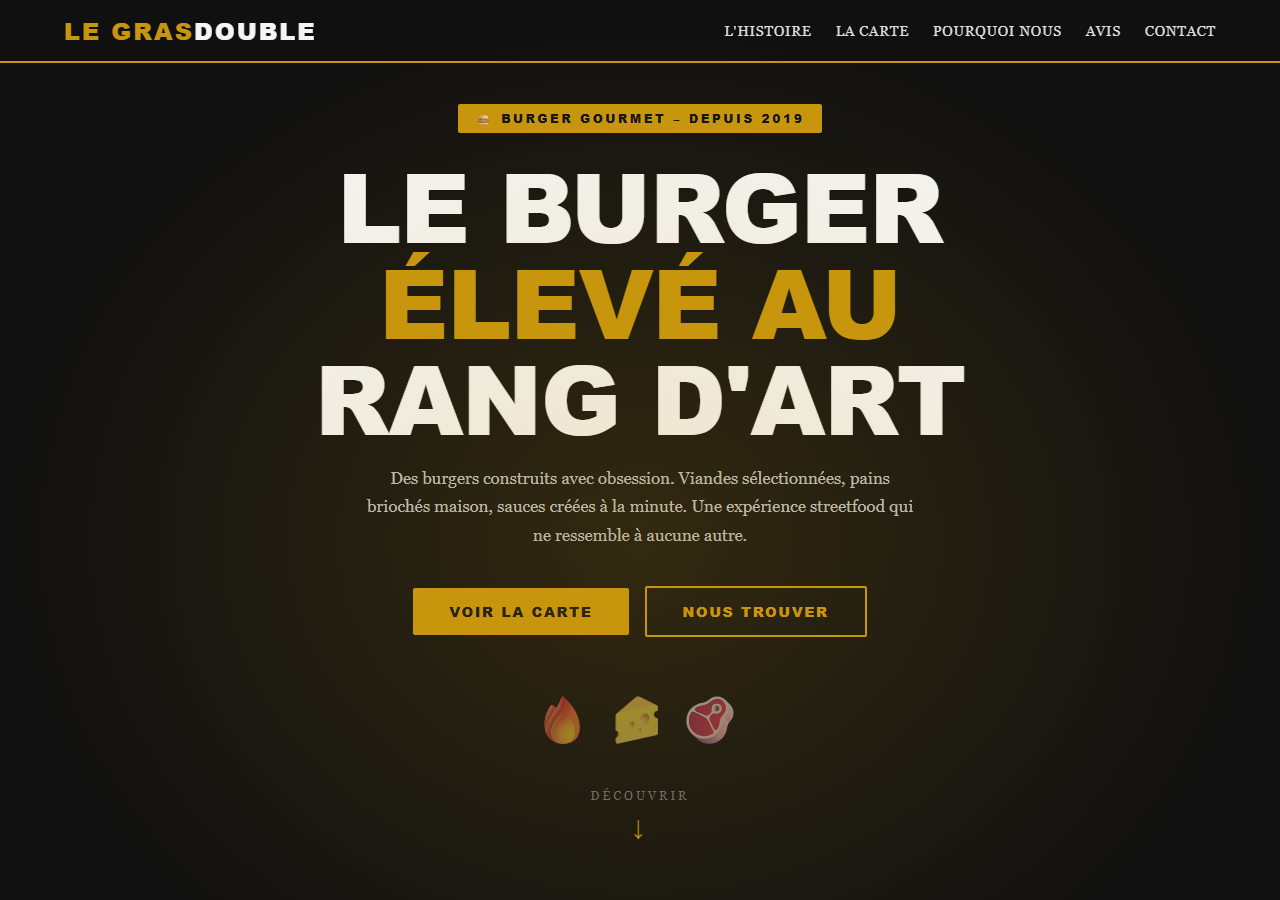 Template — Burger gourmet