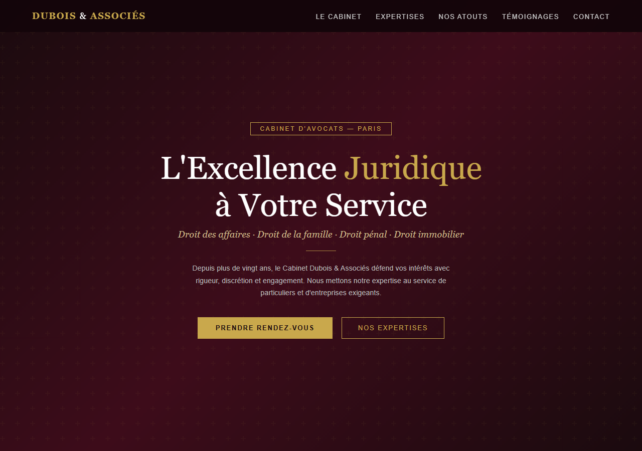 Template — Cabinet d'avocats