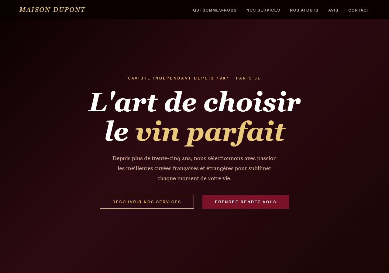 Template — Caviste