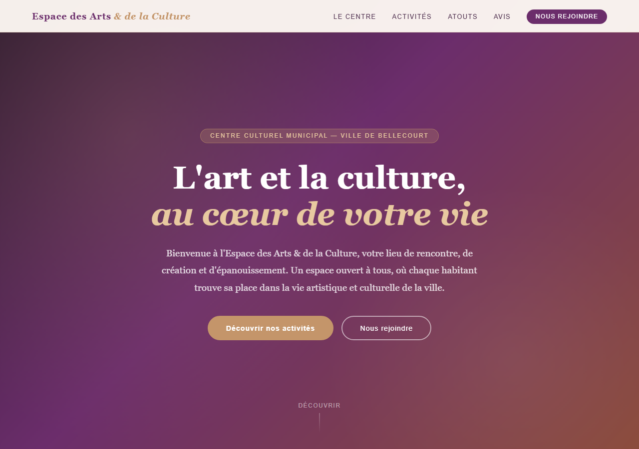Template — Centre culturel municipal
