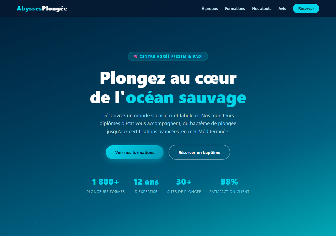 Template — Centre de plongée