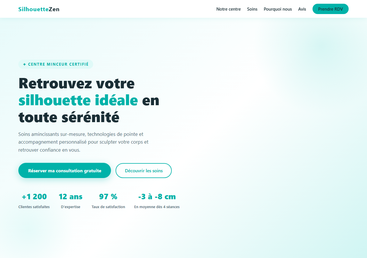 Template — Centre minceur & amincissement