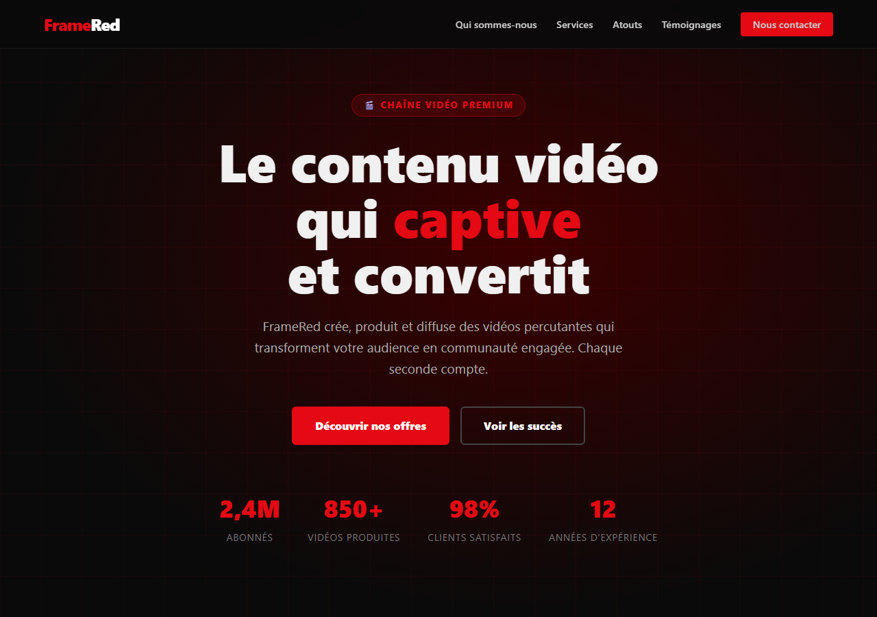 Template — Chaîne vidéo