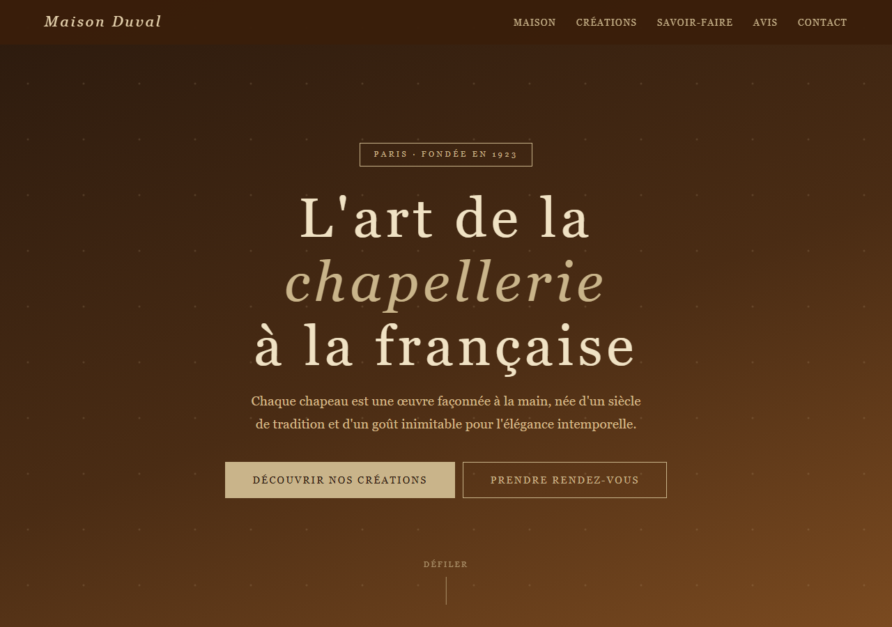Template — Chapellerie