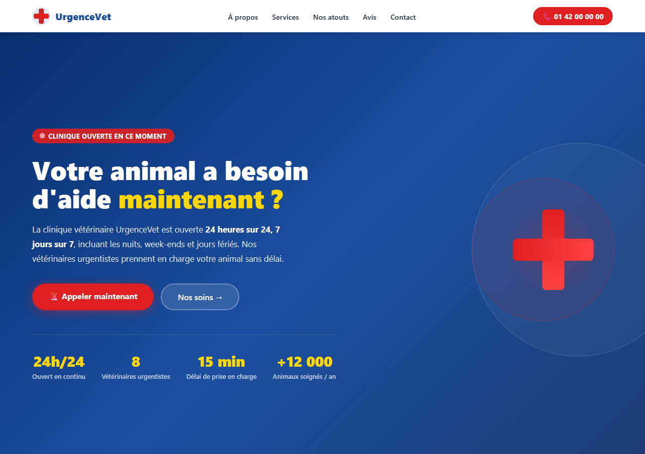 Template — Clinique vétérinaire d'urgence