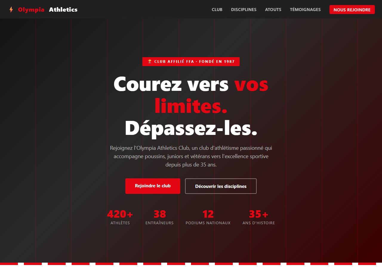 Template — Club d'athlétisme