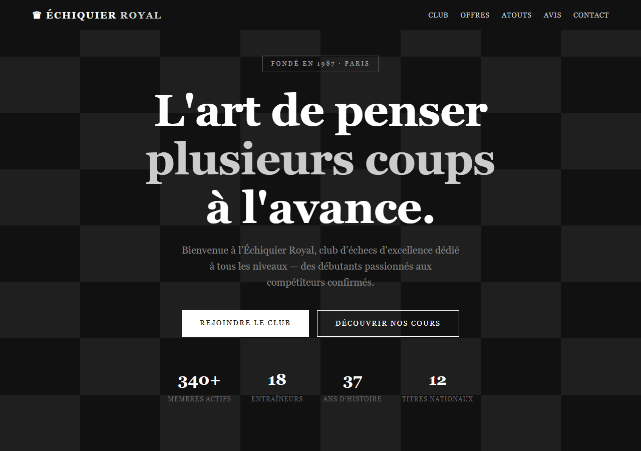 Template — Club d'échecs