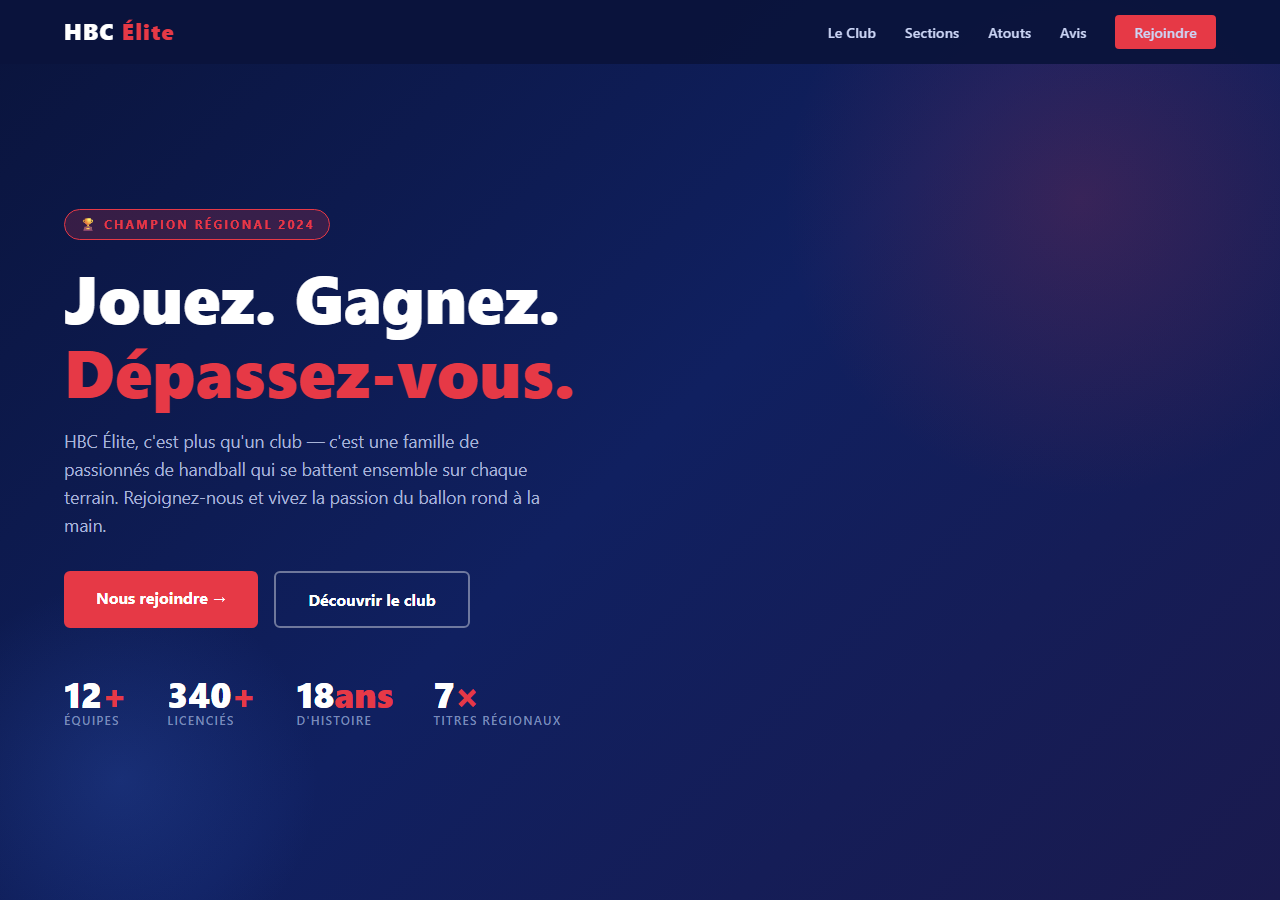 Template — Club de handball