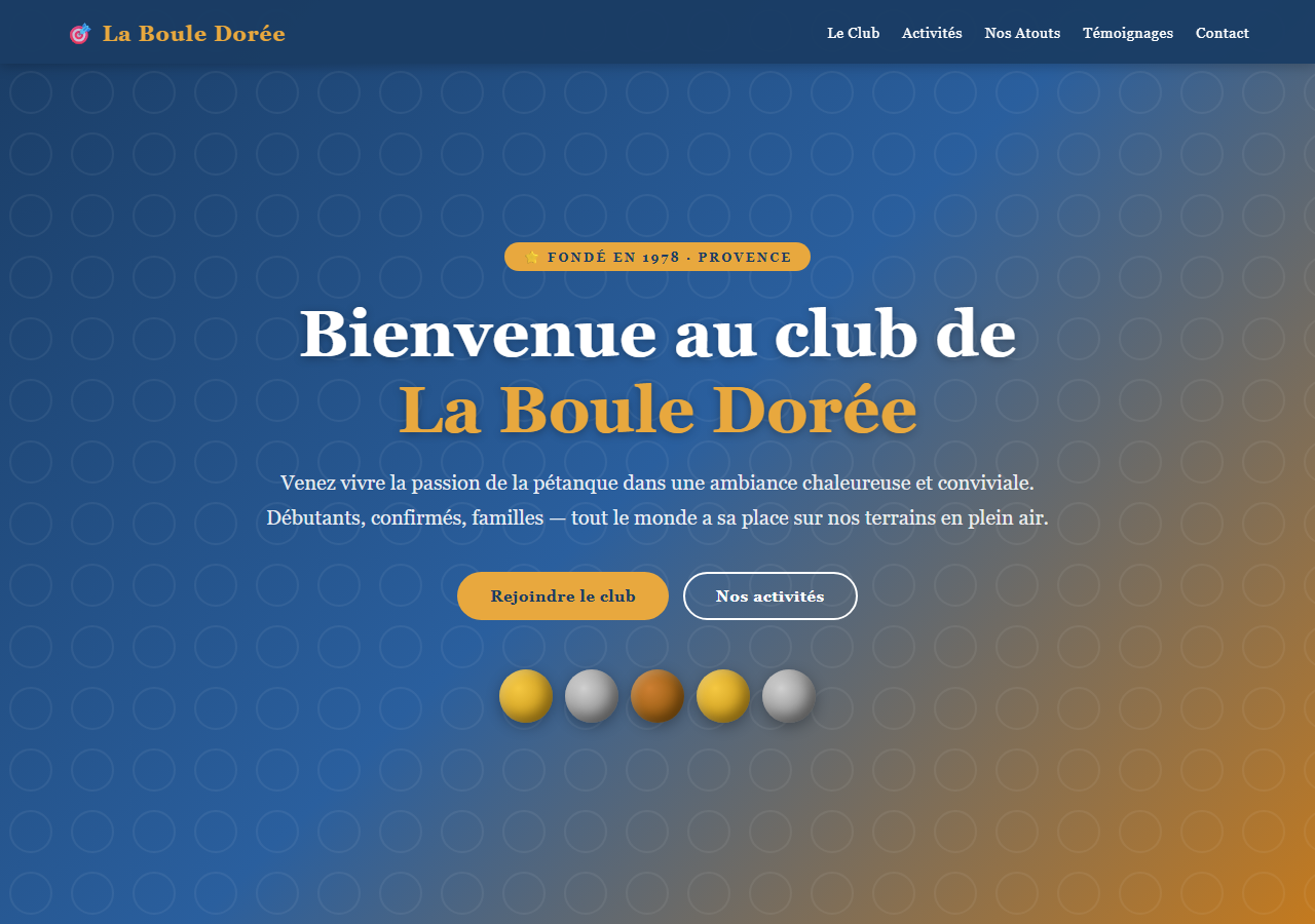 Template — Club de pétanque