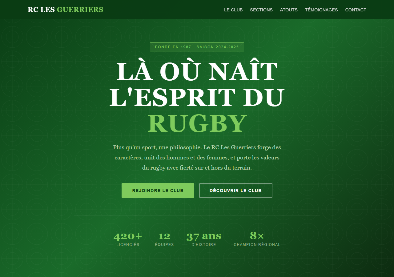 Template — Club de rugby