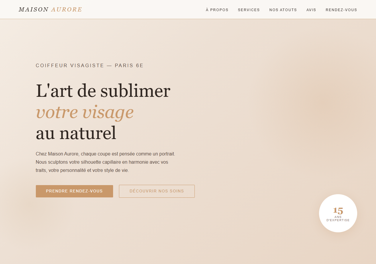 Template — Coiffeur visagiste