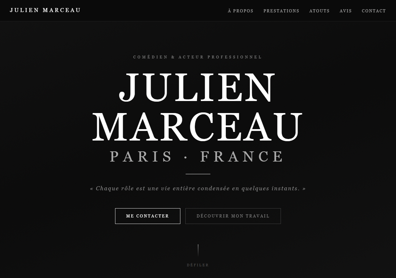 Template — Comédien acteur