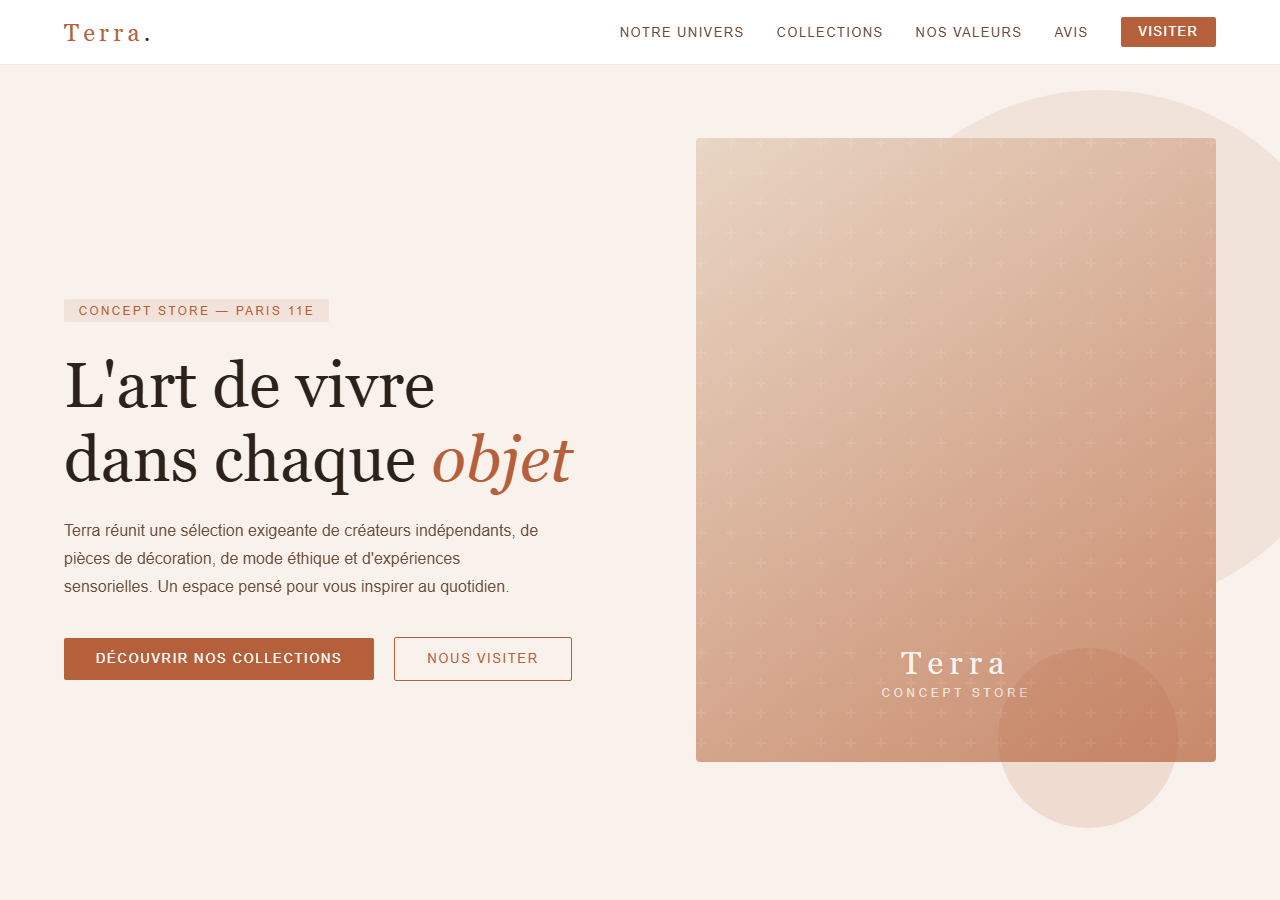 Template — Concept store