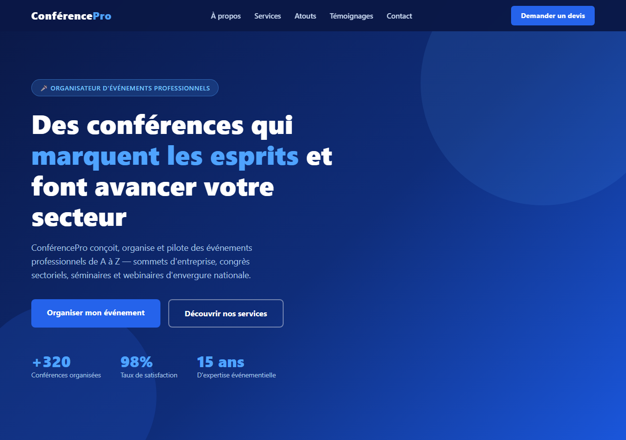 Template — Conférence pro
