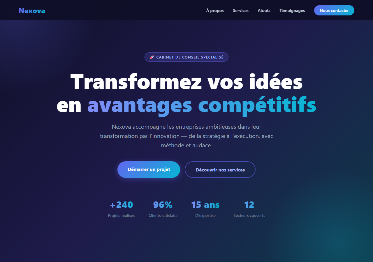 Template — Conseil en innovation