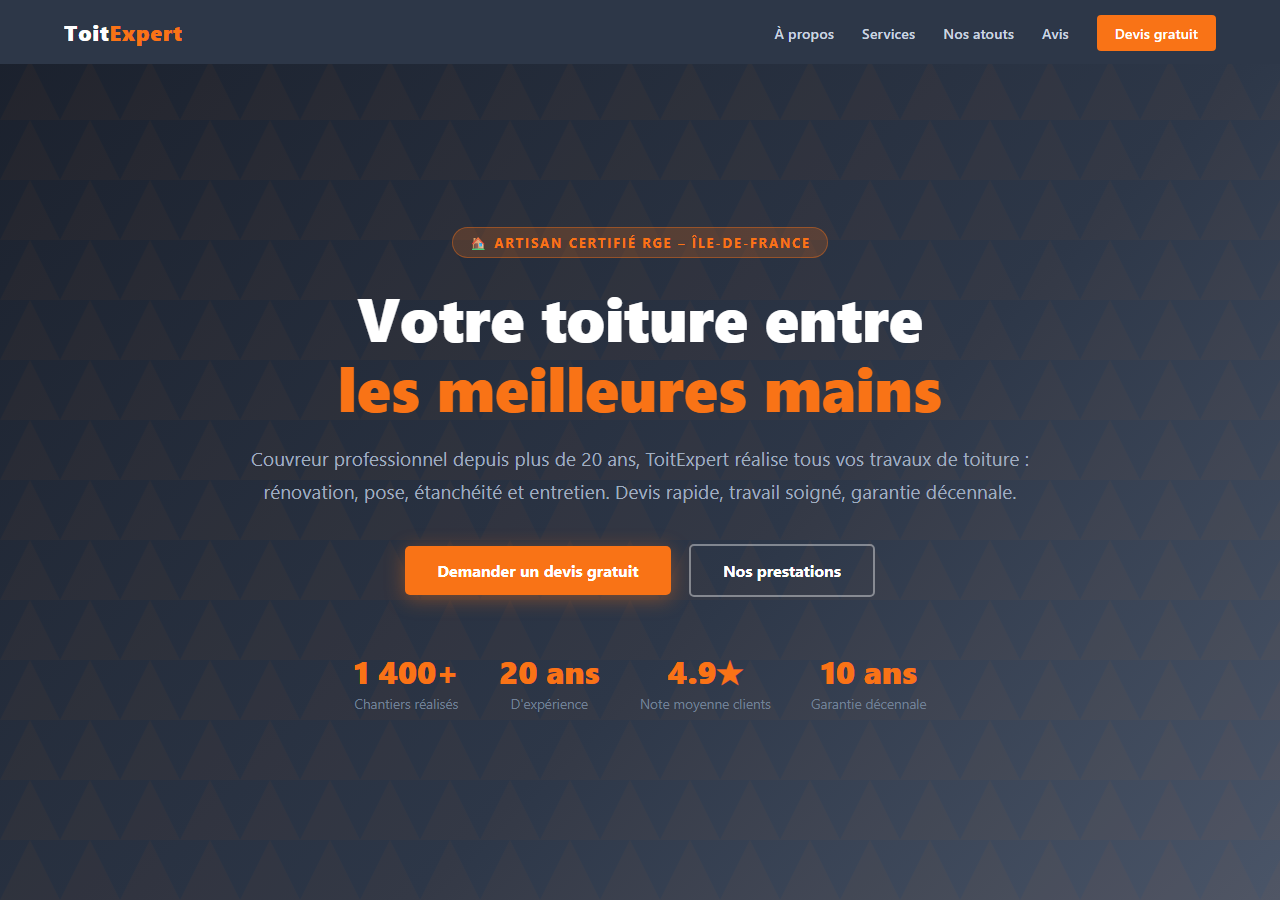 Template — Couvreur / toiture